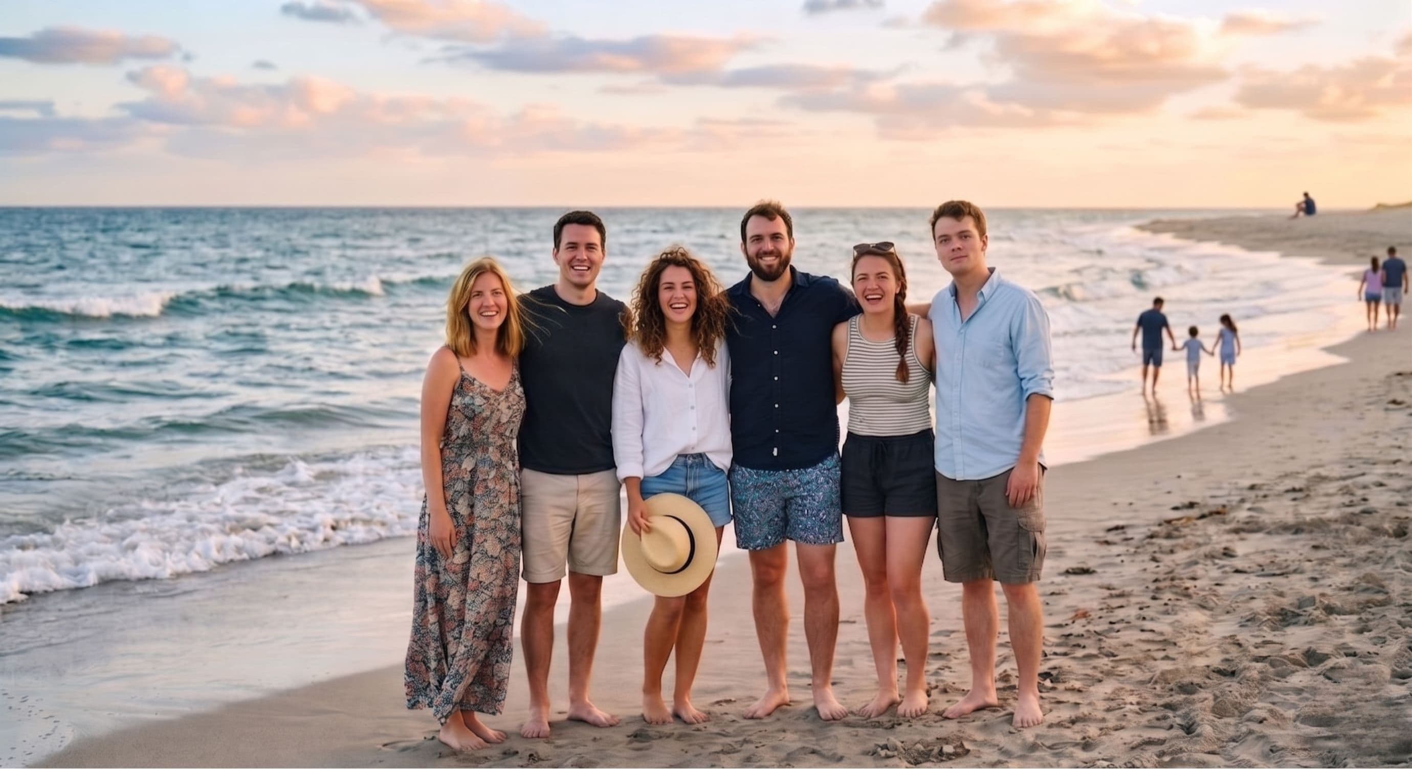 Take 2: same group of friends with a different person mid-laugh
