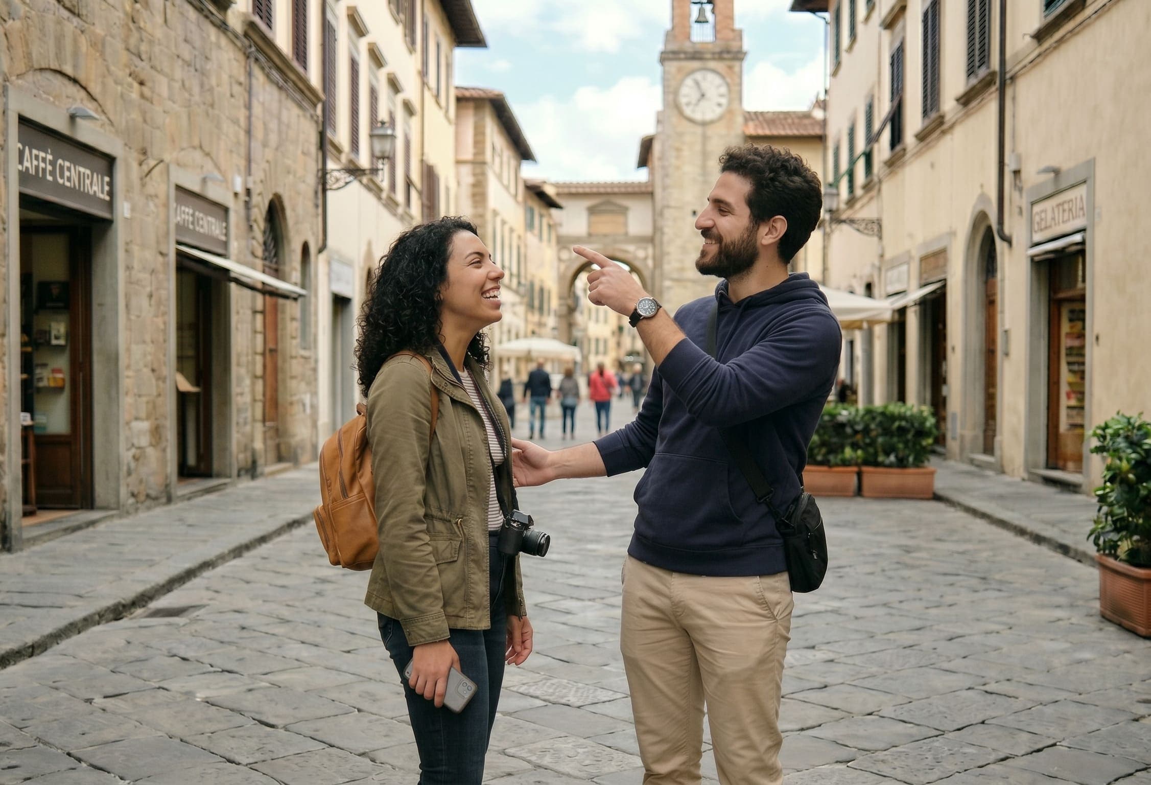 Take 3: same couple laughing together but not facing the camera